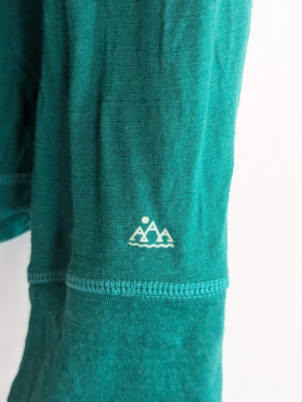 Women's Medium Iksplor 100% Wool Green Long Sleeve Thermal Shirt Top Mid weight - Picture 4 of 7
